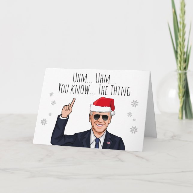 Carte Je suis Joe Christmas Have a Merry Biden Card (Devant)