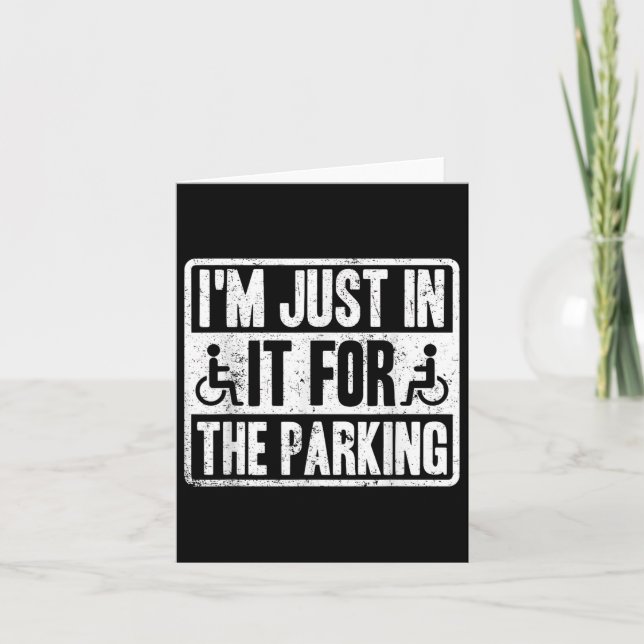 Carte Je Suis Juste À L'Intérieur Pour Le Parking Funny  (Devant)