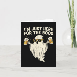 Carte Je suis juste ici pour les huées Funny Ghost Beer 