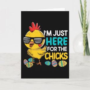 Carte Je suis juste ici pour les poussins Pâques garçons