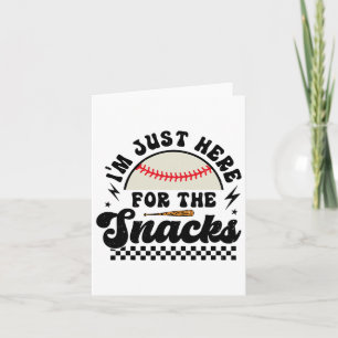 Carte Je suis juste ici pour les snacks Bysebyll Sister 