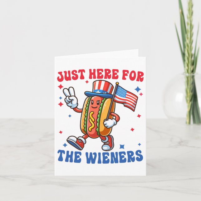 Carte Je suis juste là pour le 4 juillet (Devant)