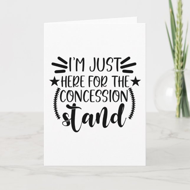 Carte Je suis juste là pour le stand de la concession (Devant)