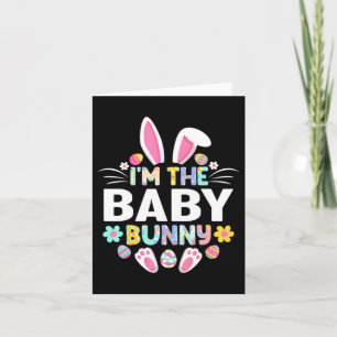 Carte Je suis la famille de Pâques de bébé lapin