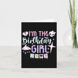Carte Je suis la fille de l'anniversaire Pastel Goth Mig