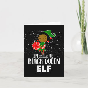 Carte Je suis la reine noire Elf Afro-Américaine Fille E
