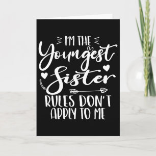 Carte Je suis la sœur la plus jeune amoureuse du sarcasm