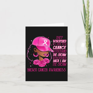 Carte Je suis la tempête Black Femmes Cancer du sein Sur