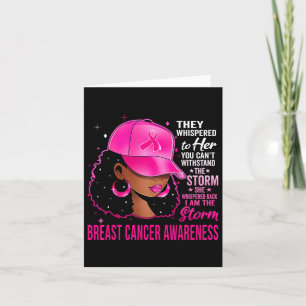 Carte Je suis la tempête Black Femmes Cancer du sein Sur
