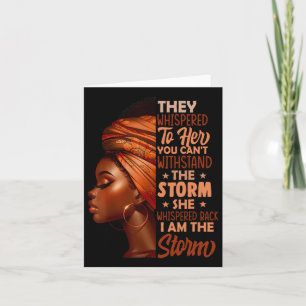 Carte Je Suis La Tempête Black Women Histoire Mois Après