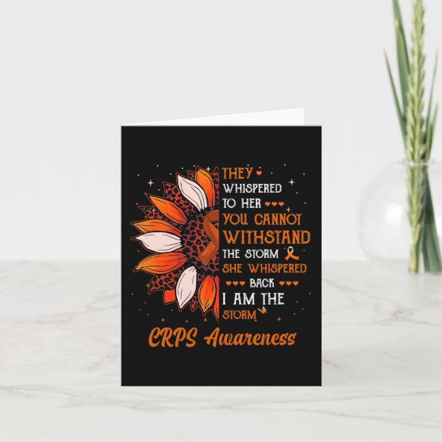 Carte Je suis la tempête CRPS Mois de sensibilisation Gu (Devant)