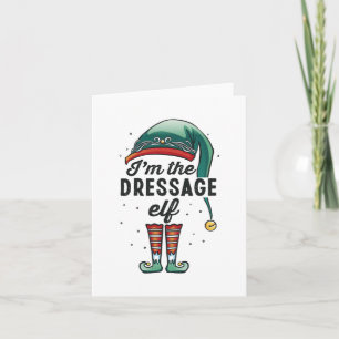 Carte Je suis le cadeau de Noël de l'Elf de Dressage