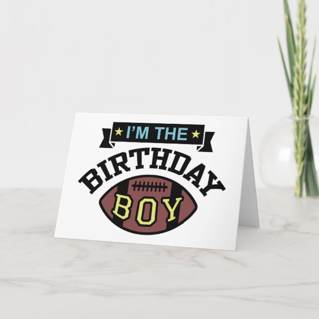 Carte Je suis le garçon d'anniversaire (Devant)