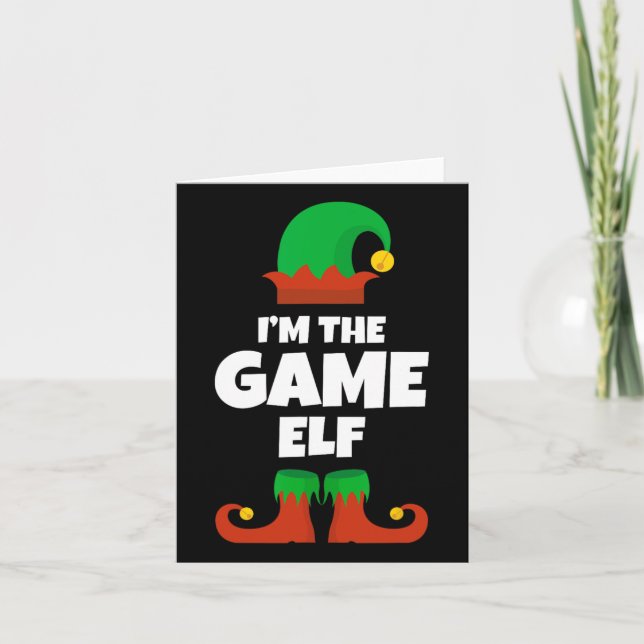Carte Je suis Le Jeu Elf Famille Pyjama Noël Gam Drôle (Devant)