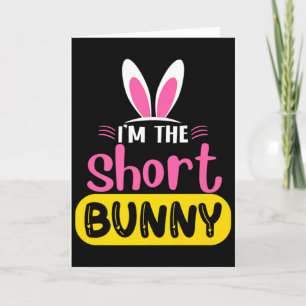 Carte Je Suis Le Lapin Court Aux Oreilles D'oeuf De Pâqu