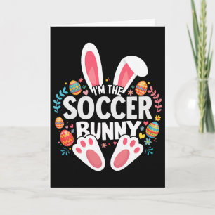 Carte Je suis le lapin de foot Matching Easter Family