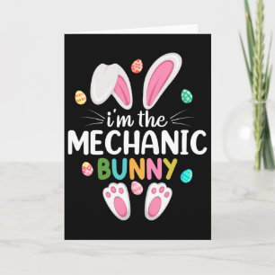 Carte Je suis le lapin mécanicien assorti à la famille d