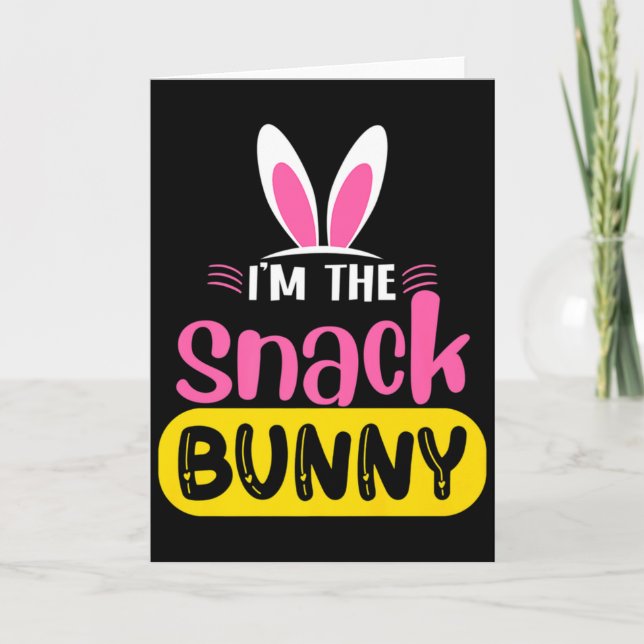 Carte Je Suis Le Lapin Snack Oreilles De Lapin Oeuf Funn (Devant)