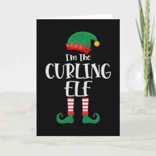 Carte Je suis le lutin de curling qui correspond à Noël