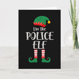 Carte Je suis le lutin de police Noël 2021