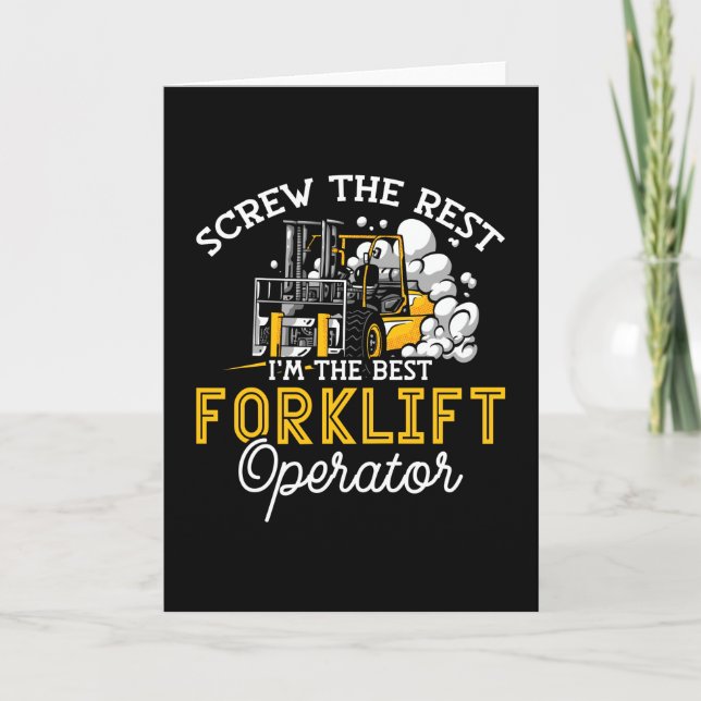 Carte Je suis le meilleur conducteur de chariot élévateu (Devant)
