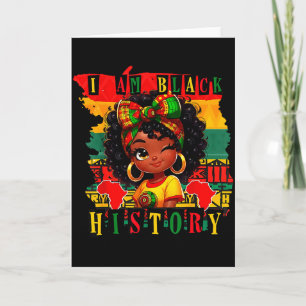 Carte Je suis le Mois de l'histoire des Noirs Filles Enf