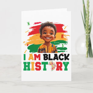 Carte Je suis le mois de l'histoire des Noirs garçons af