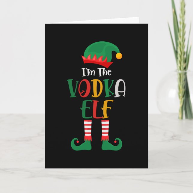 Carte Je Suis L'Elf Vodka Noël Correspondant (Devant)