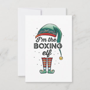 Carte Je suis l'elfe de boxe Noël Noël Noël Noël Noël No