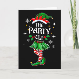 Carte Je suis l'elfe de la fête Mignon tenue de Noël fam