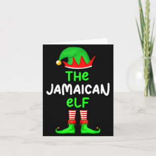 Carte Je suis l'elfe jamaïcain de Noël en Jamaïque, drôl