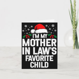 Carte Je suis l'enfant préféré de ma belle-mère, drôle d