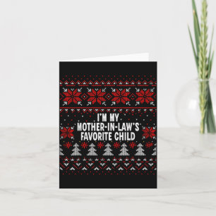 Carte Je suis l'enfant préféré de ma belle-mère, Noël dr