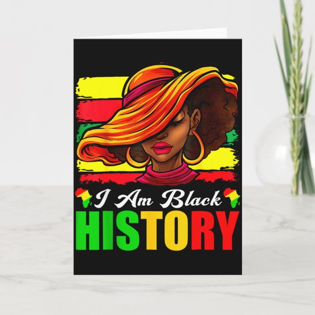 Carte Je suis les femmes de l'histoire noire Blm Mois de (Devant)