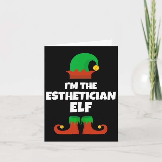 Carte Je suis l'Esthétique Elf famille pyjama Noël Soit (Devant)