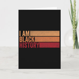 Carte Je suis l'histoire noire vintage rétro mois d'hist