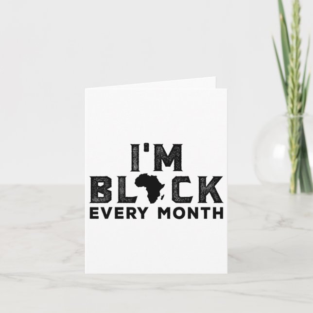 Carte Je suis Noir chaque mois Mois de l'Histoire Noire (Devant)