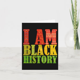 Carte Je Suis Noir Histoire Forte Junte Africaine-Améric