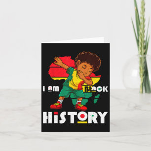 Carte Je Suis Noir Histoire Mois Enfants Garçons Afro Af