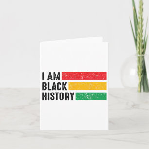 Carte Je Suis Noir Histoire Mois Femmes Fille Retro Supe