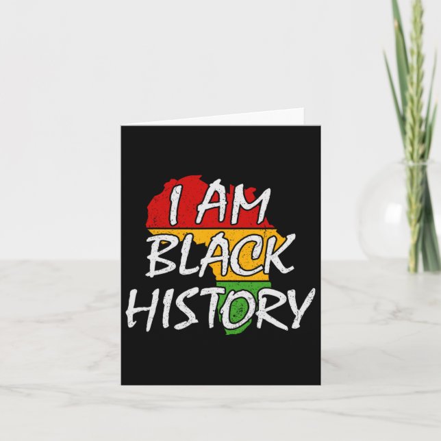 Carte Je suis Noir Histoire Mois Période Afro-Américaine (Devant)
