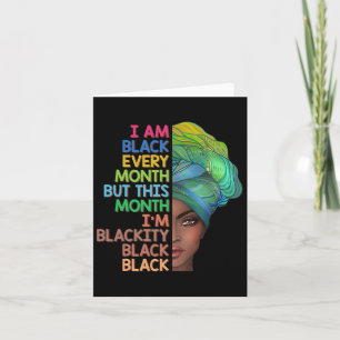 Carte Je suis Noir tous les mois ce mois-ci Je suis Blac