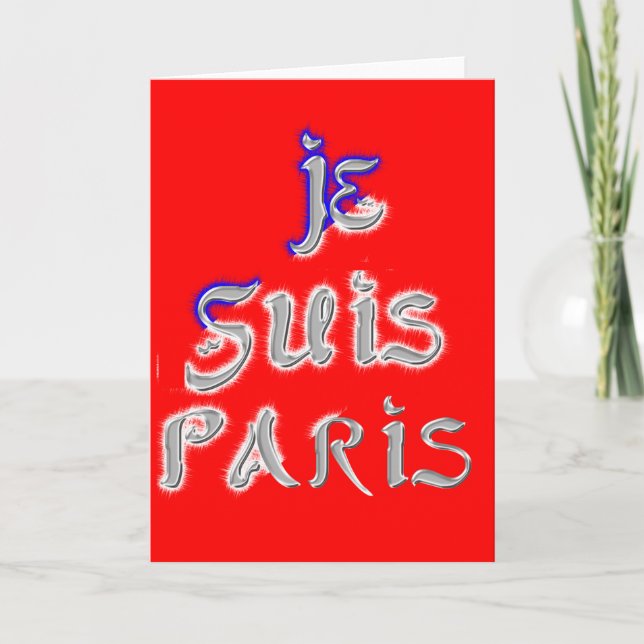 Carte Je Suis Paris Affiche d'art (Devant)
