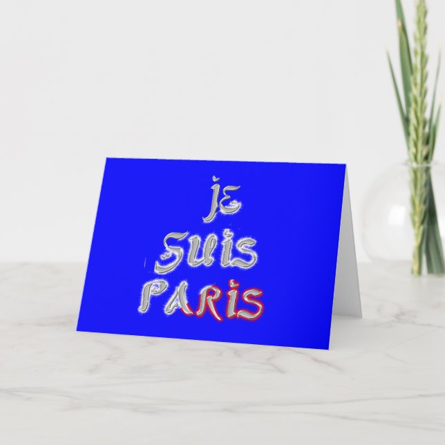 Carte Je Suis Paris Art Print (Devant)