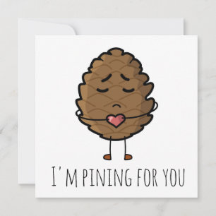Carte "Je suis pining pour vous" des valentines/longue