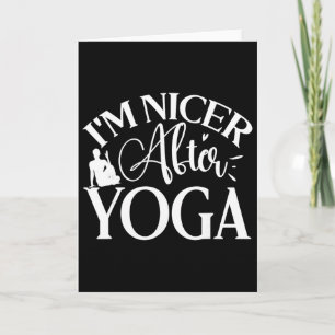 Carte Je suis plus gentil après le yoga, amoureux du yog