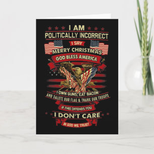 Carte Je suis politiquement incorrect, je dis Joyeux Noë