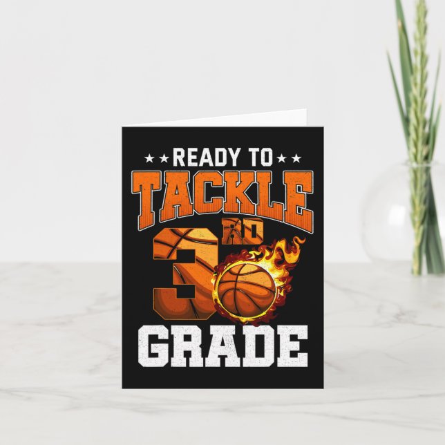 Carte Je suis prêt à attaquer le basket-ball de 3e année (Devant)
