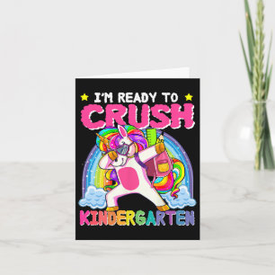 Carte Je suis prêt à écraser la maternelle Unicorn Premi