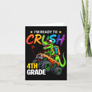 Carte Je suis prêt à écraser le camion Monster de 4e ann